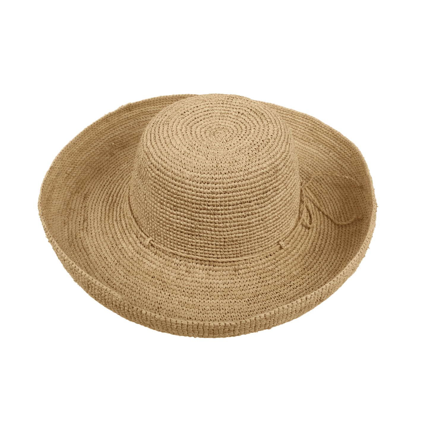 Women's Madagascan Raffia Sun Hat Wide Brim Fold-able - hatsXcaps