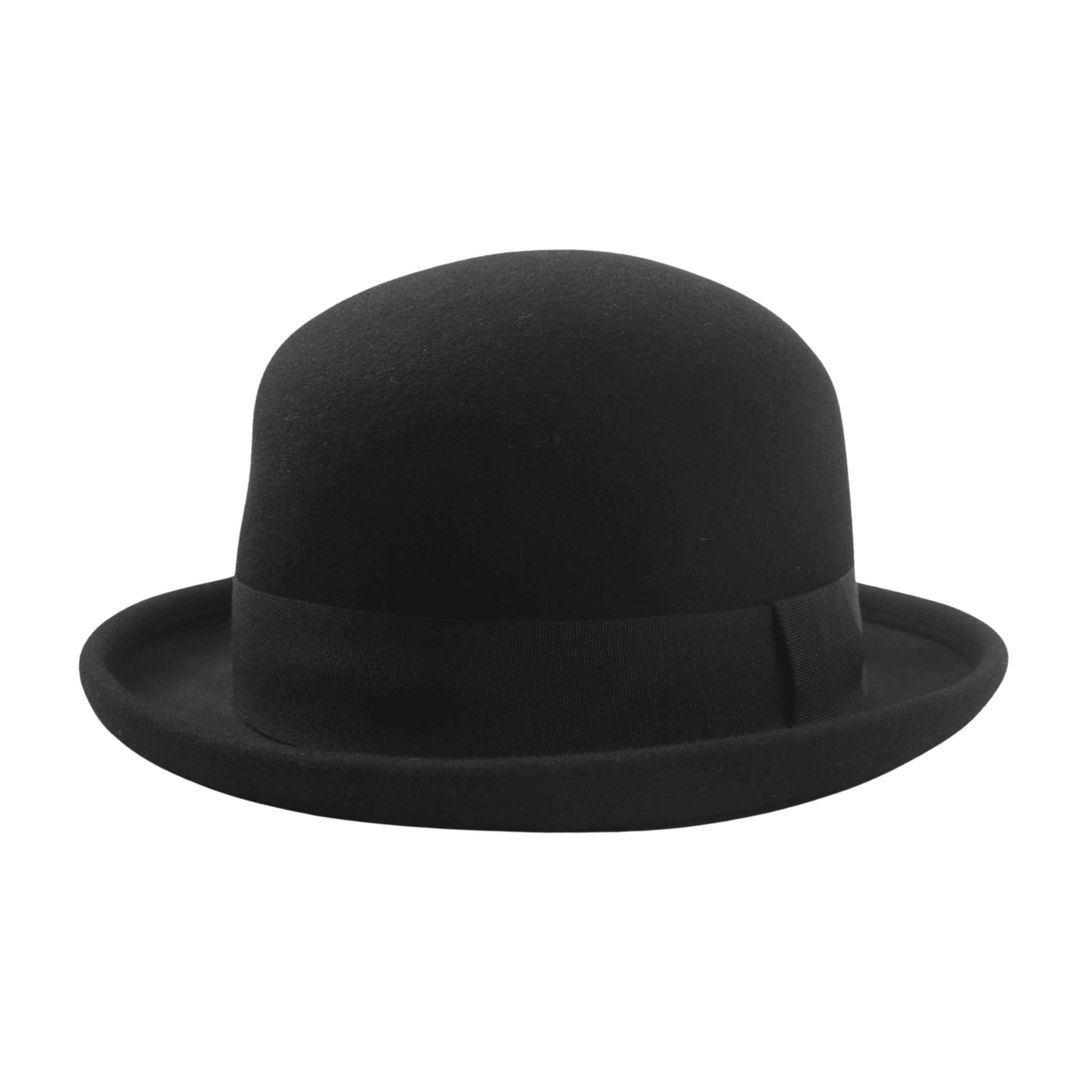 Rolled Edge Charlie Chaplin Hat Wool Bowler - hatsXcaps