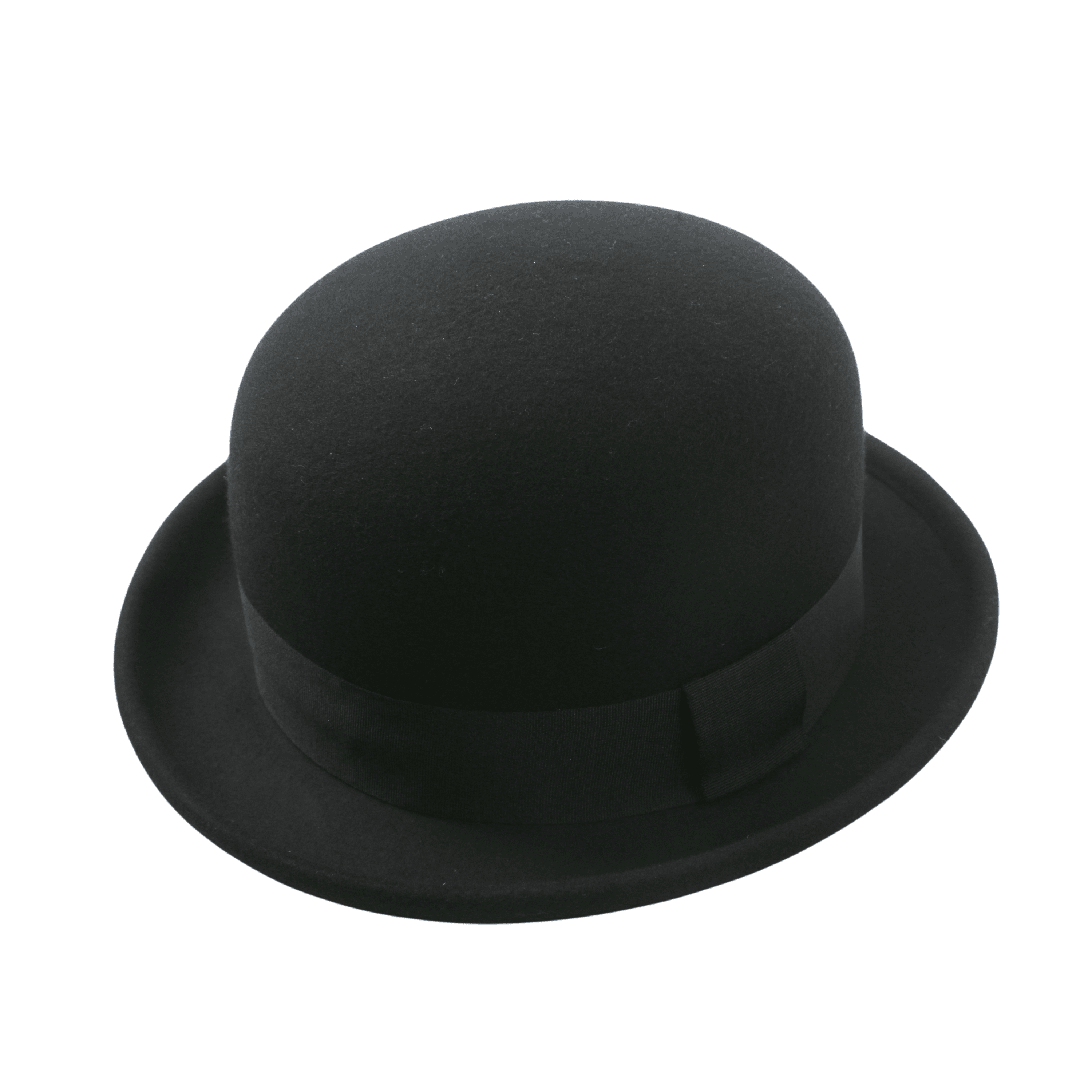 Rolled Edge Charlie Chaplin Hat Wool Bowler - hatsXcaps