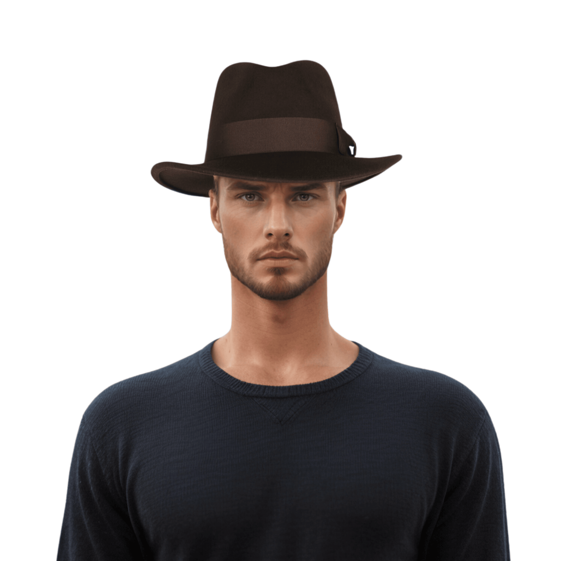 Classic Fedora Wide Brim Sweatband Hat for Men & Women - hatsXcaps
