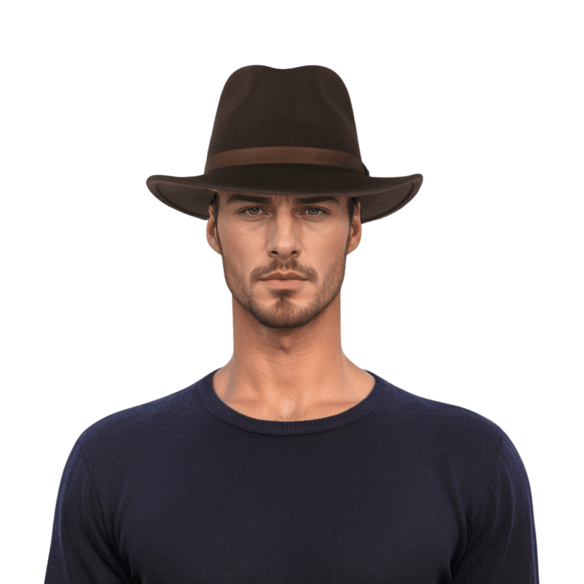 Wide Brim Classic Trilby Fedora Hat for Men & Women - hatsXcaps