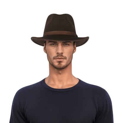 Wide Brim Classic Trilby Fedora Hat for Men & Women - hatsXcaps