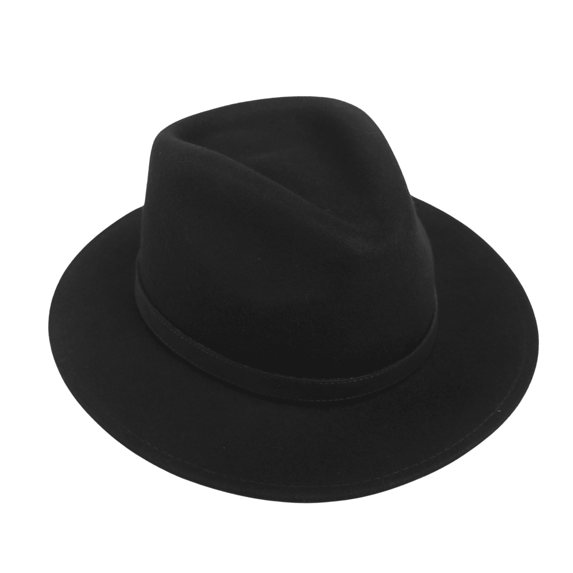 Wide Brim Classic Trilby Fedora Hat for Men & Women - hatsXcaps