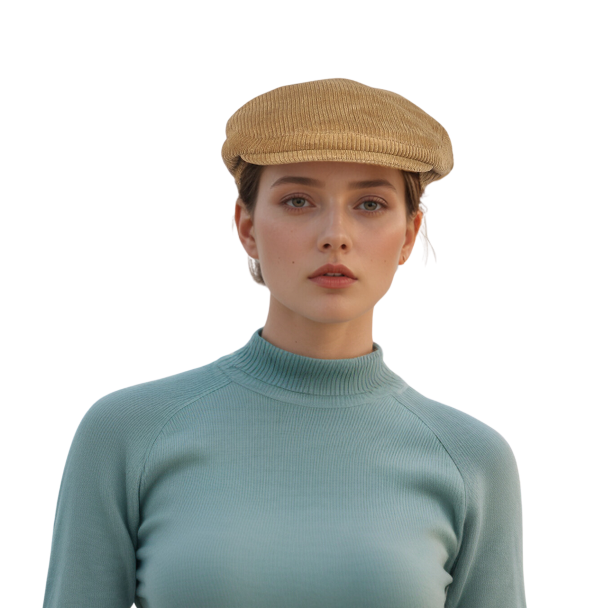 Unisex Cotton Corduroy Flat Cap for Men and Women - hatsXcaps
