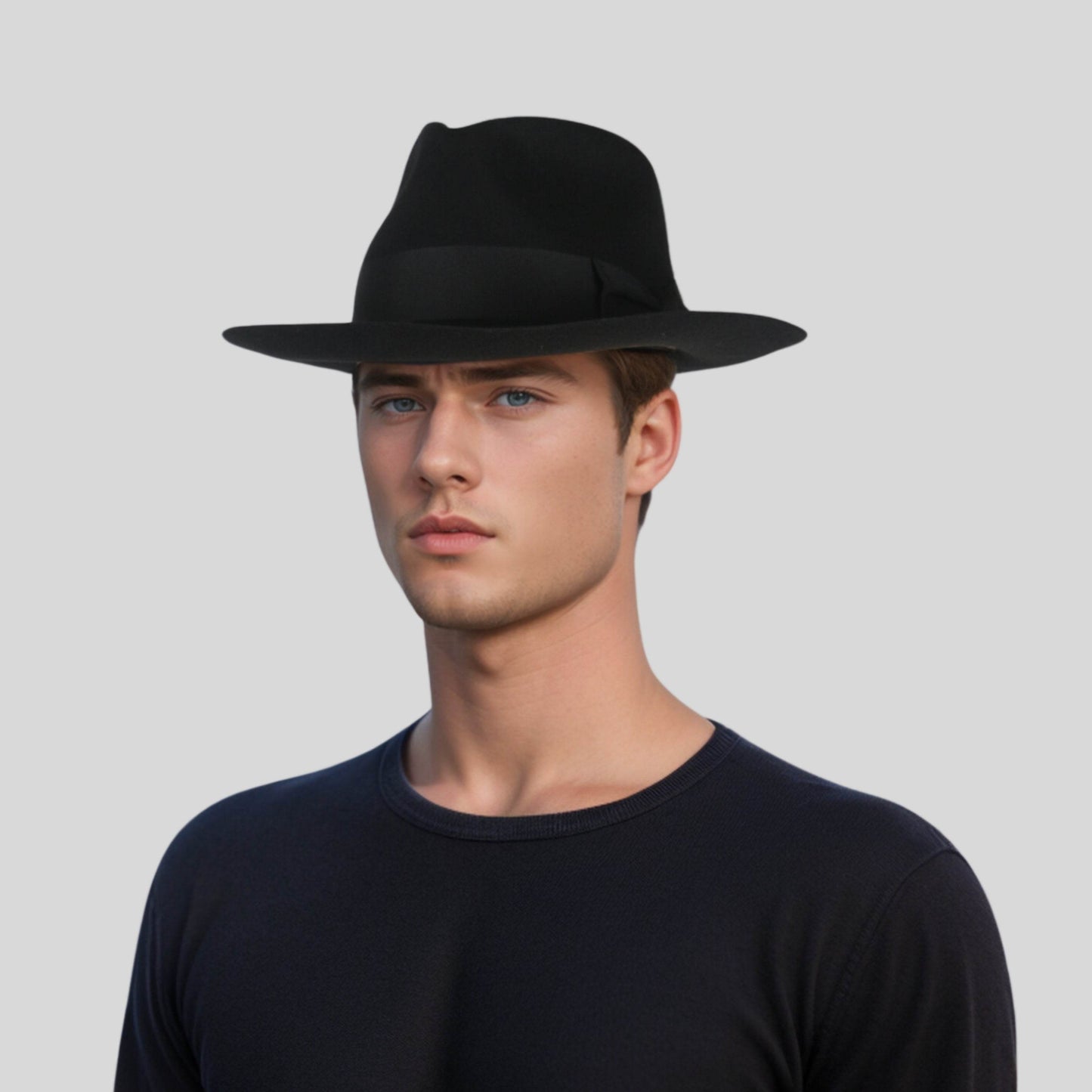 Handcrafted Wide Brim Trilby Fedora Hat for Men & Women - hatsXcaps