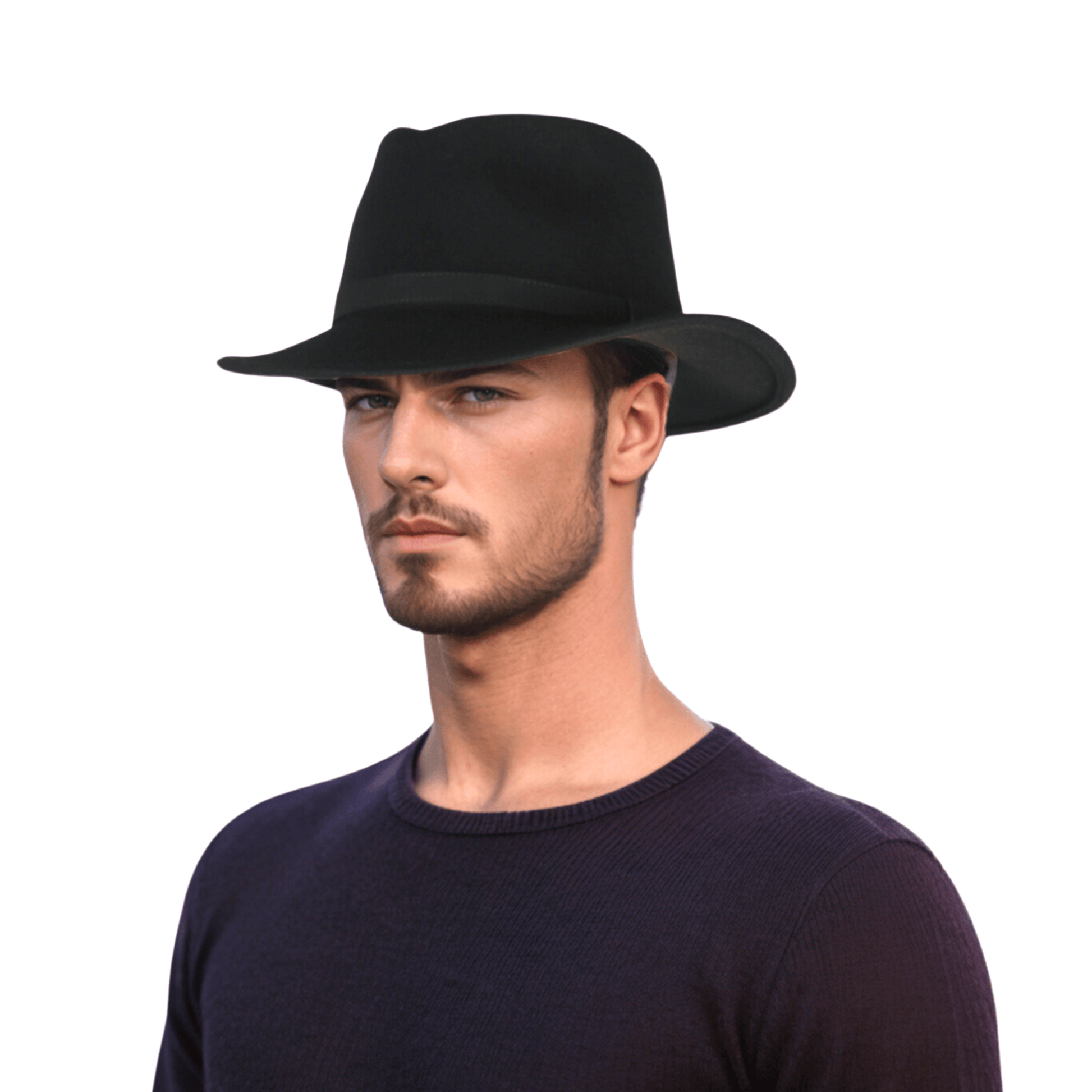 Wide Brim Classic Trilby Fedora Hat for Men & Women - hatsXcaps