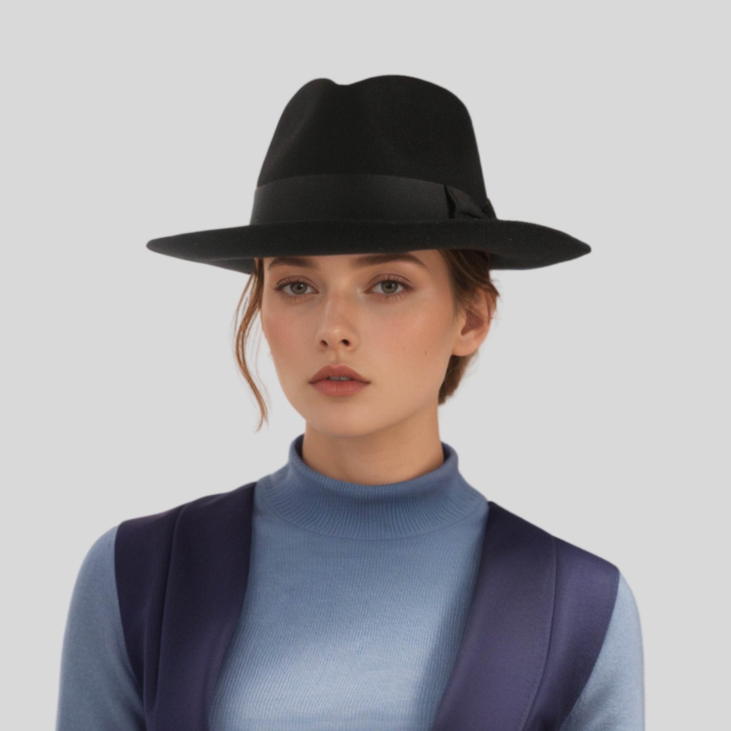 Handcrafted Wide Brim Trilby Fedora Hat for Men & Women - hatsXcaps