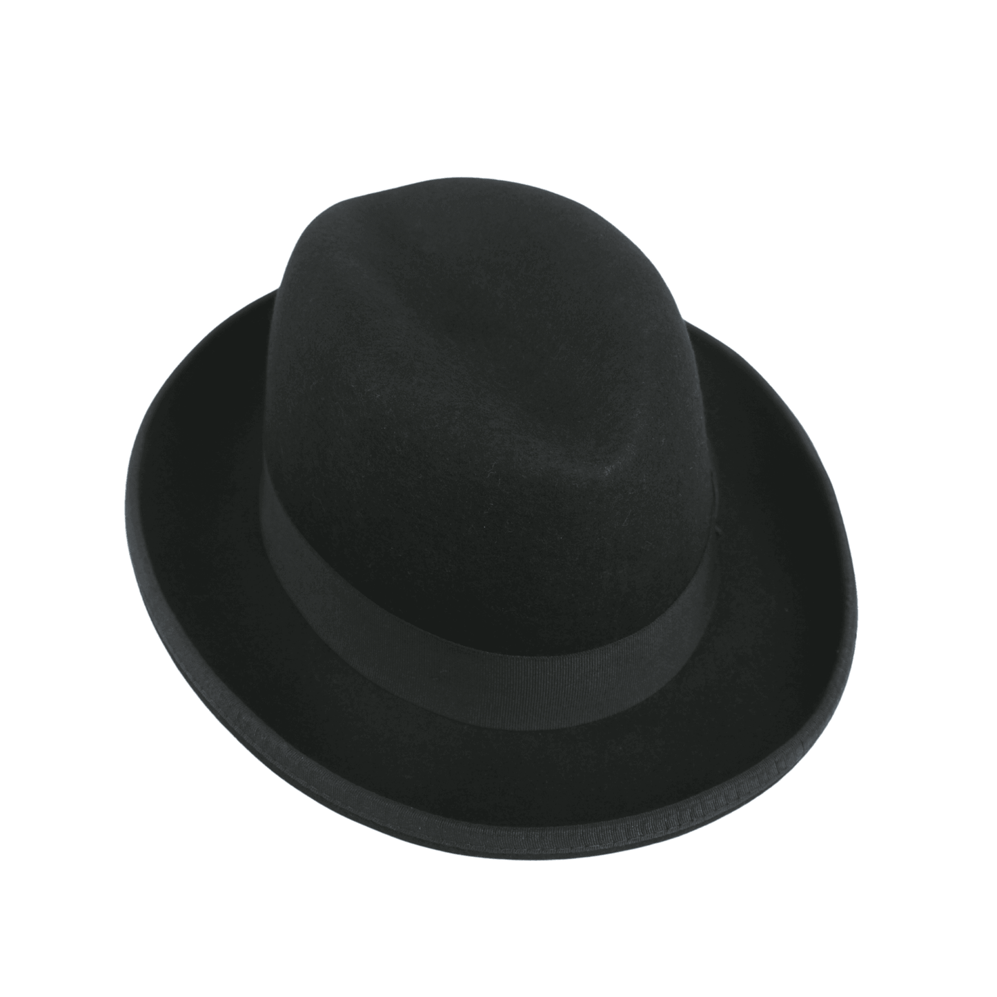 100% Wool Trilby Homburg Hat for Men - hatsXcaps