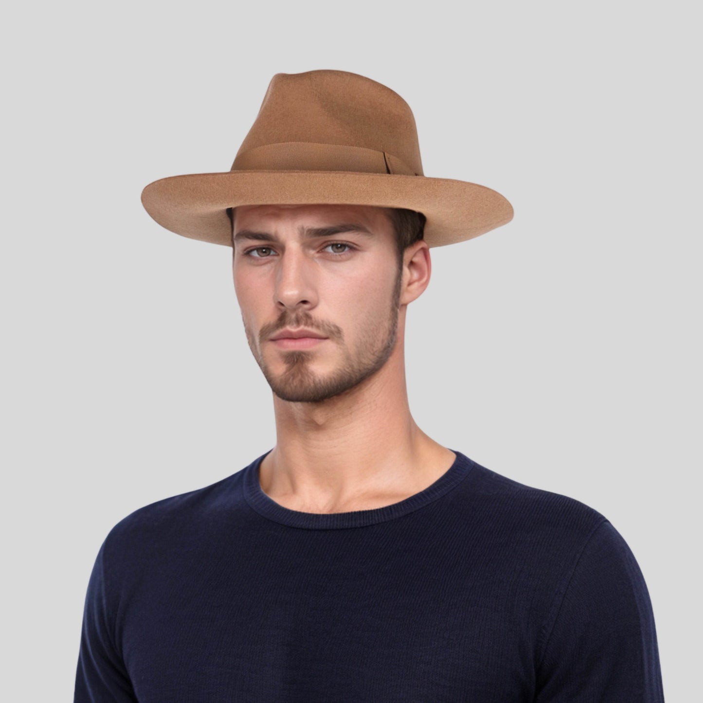 Handcrafted Wide Brim Trilby Fedora Hat for Men & Women - hatsXcaps