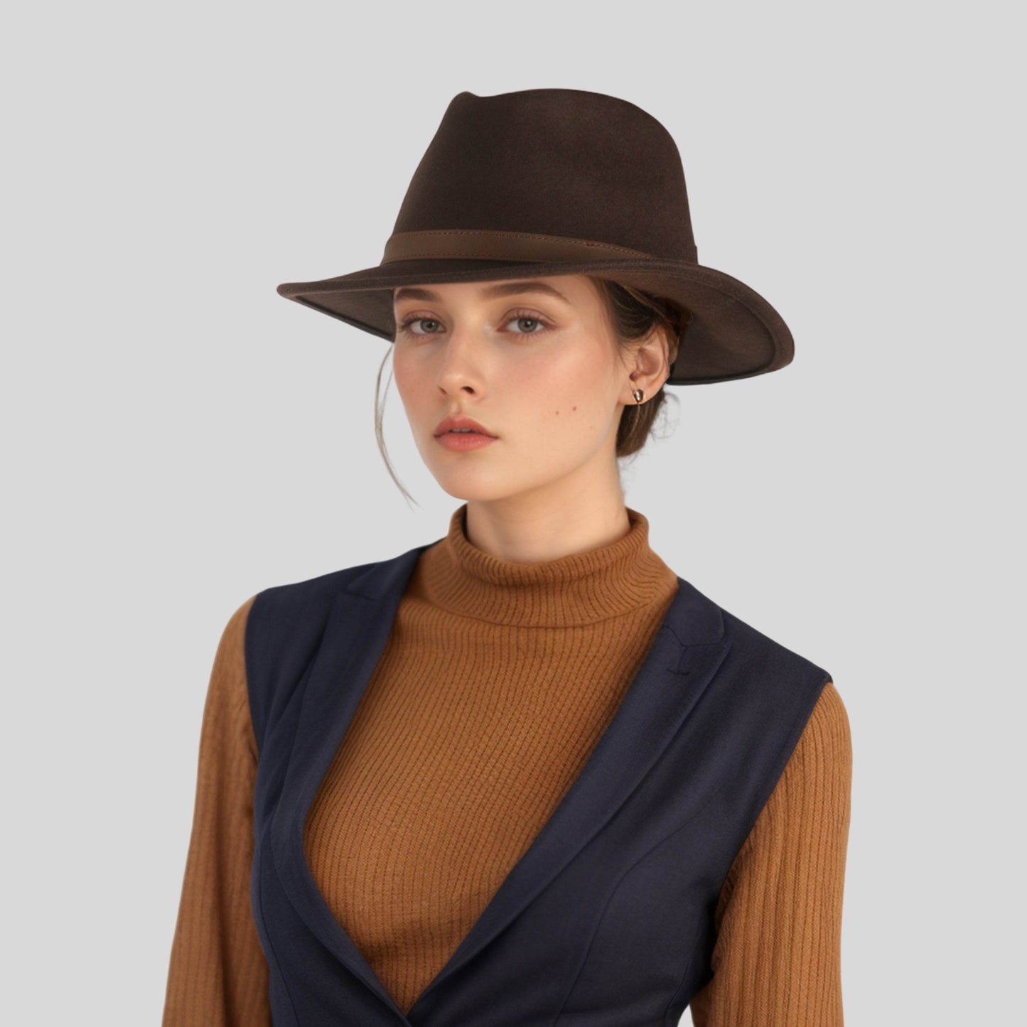 Wide Brim Classic Trilby Fedora Hat for Men & Women - hatsXcaps