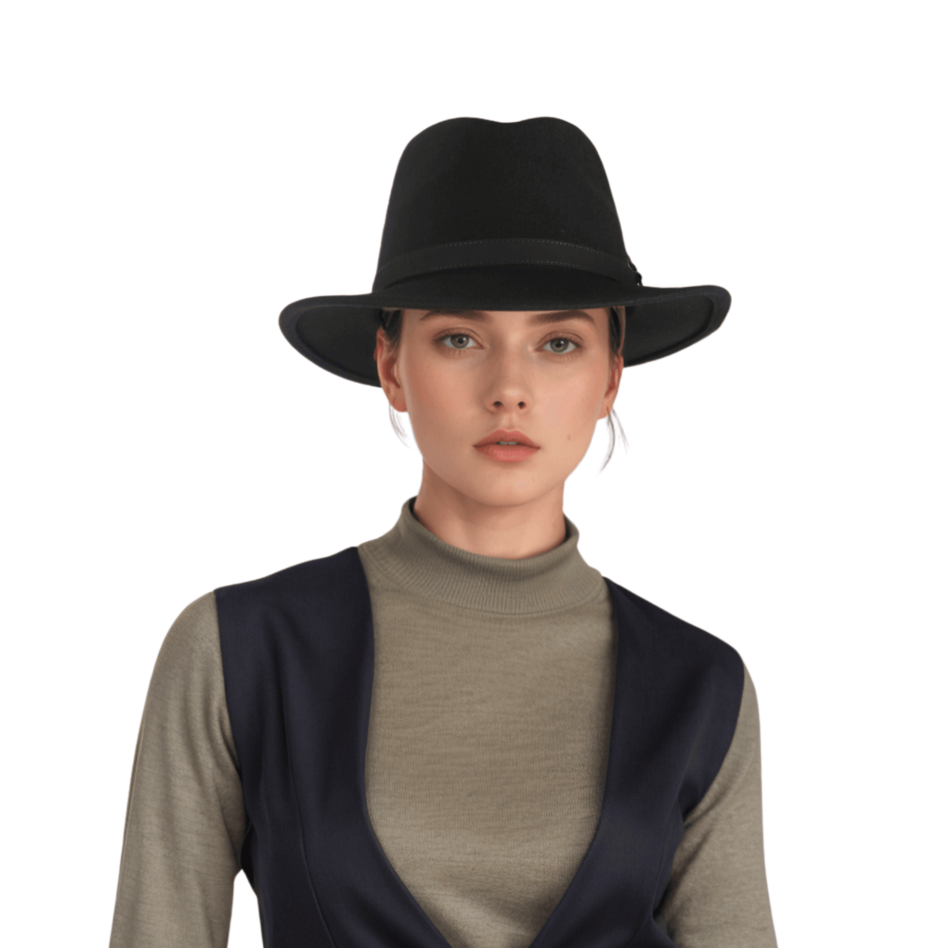 Wide Brim Classic Trilby Fedora Hat for Men & Women - hatsXcaps