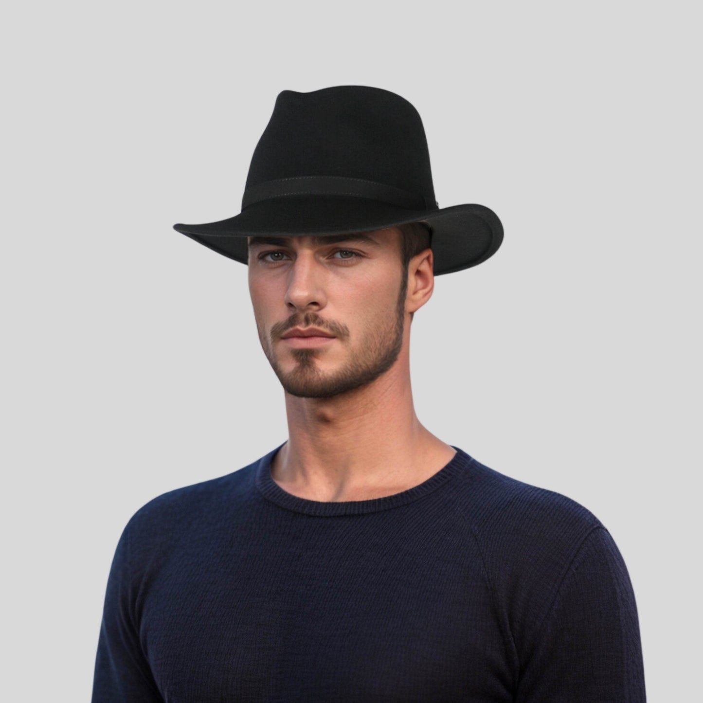 Wide Brim Classic Trilby Fedora Hat for Men & Women - hatsXcaps