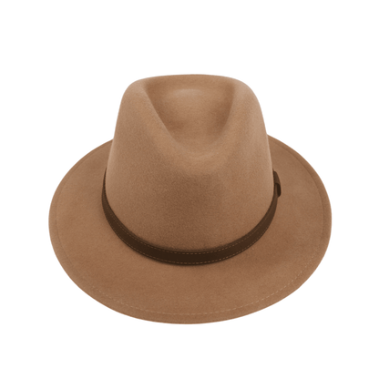 Wide Brim Classic Trilby Fedora Hat for Men & Women - hatsXcaps