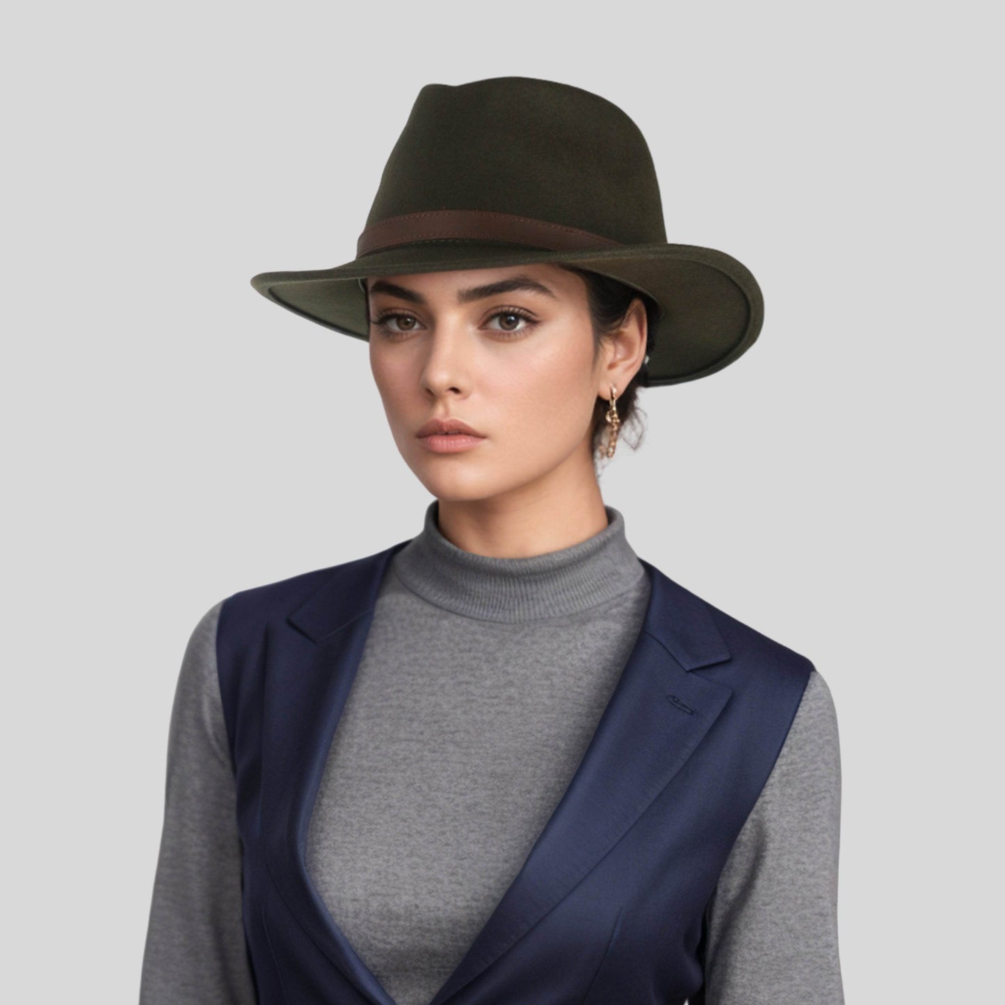 Wide Brim Classic Trilby Fedora Hat for Men & Women - hatsXcaps