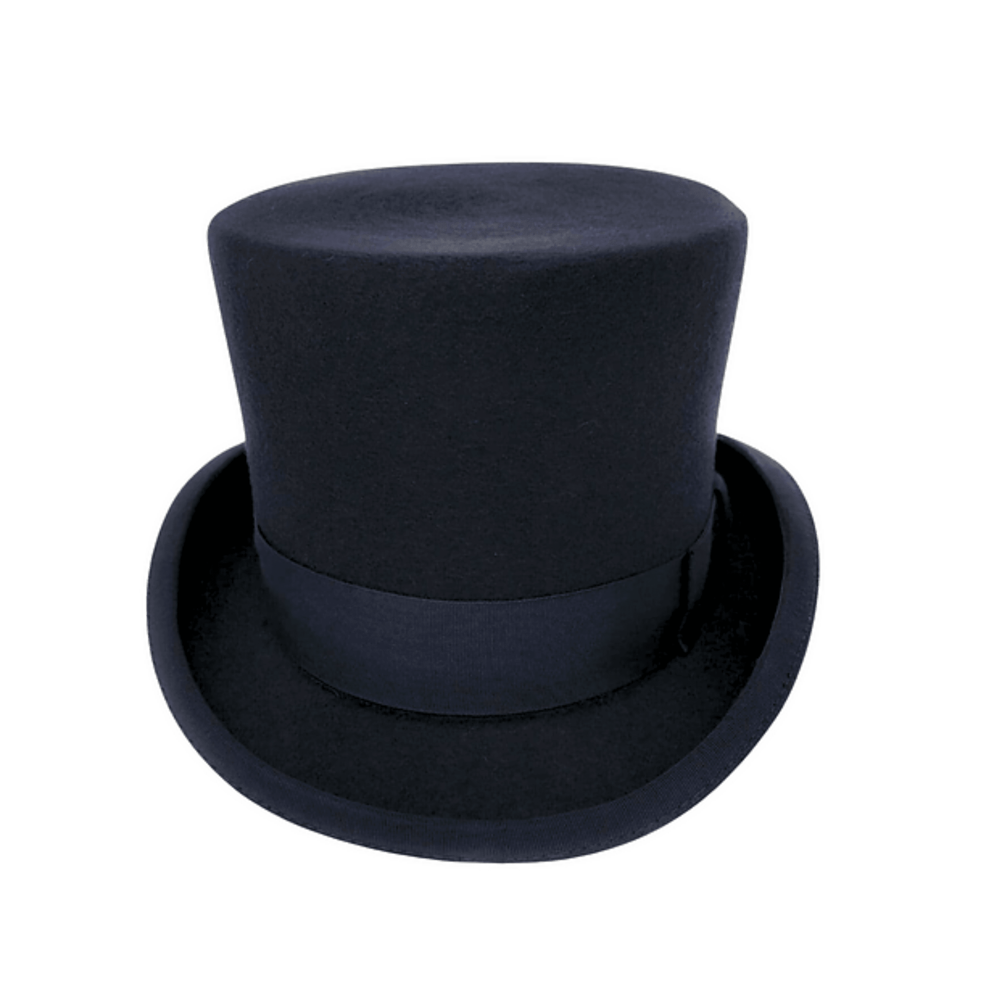 Wool felt Top Hats for Men Removable Feather High Crown - hatsXcaps