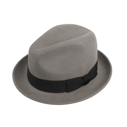 100% Wool Felt Felt Trilby Hat for Men & Women - hatsXcaps