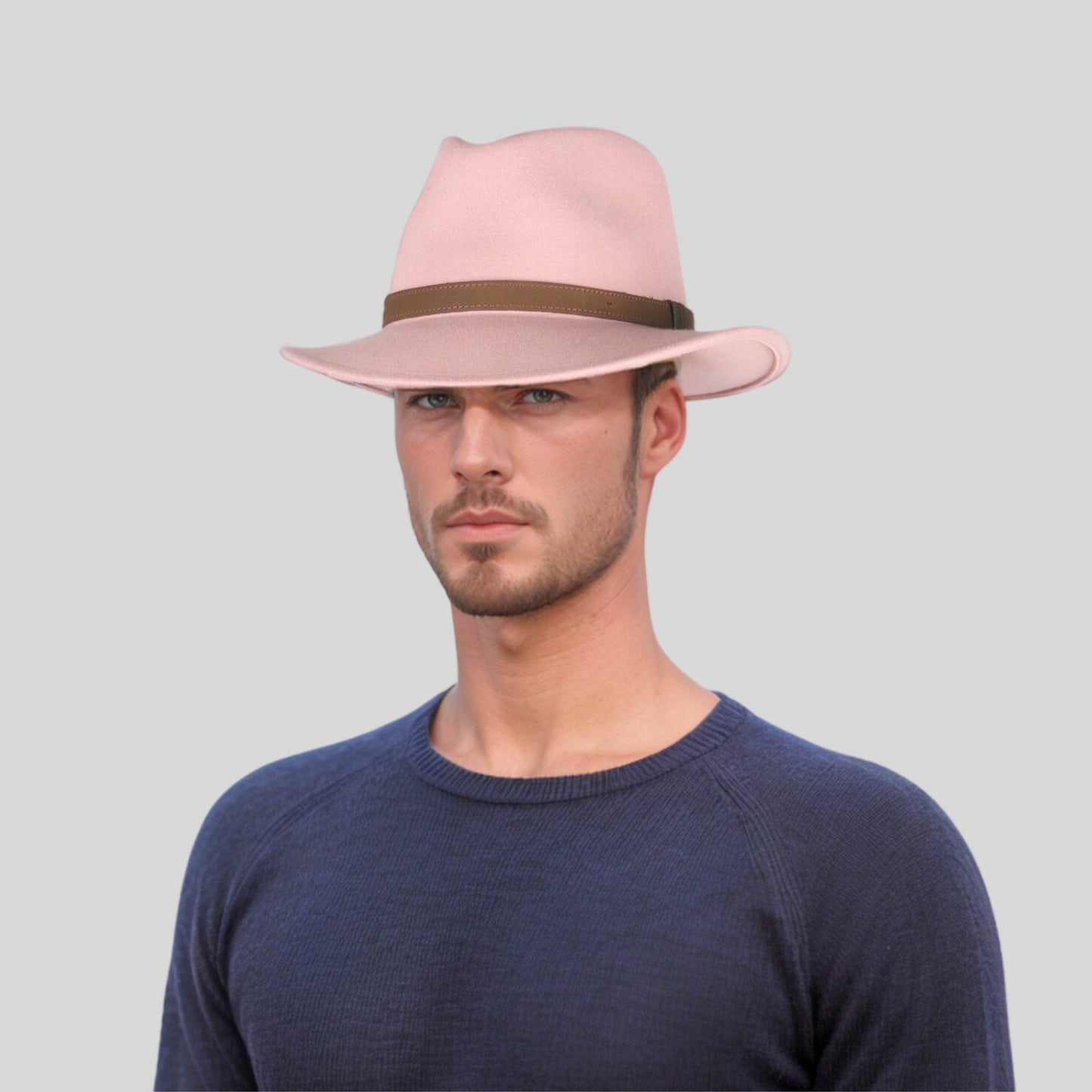Wide Brim Classic Trilby Fedora Hat for Men & Women - hatsXcaps