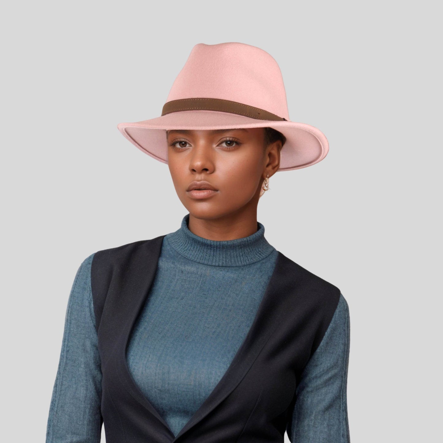 Wide Brim Classic Trilby Fedora Hat for Men & Women - hatsXcaps
