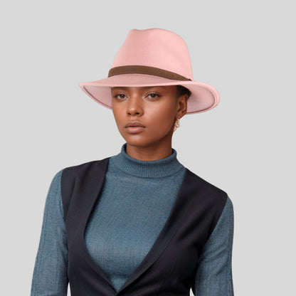 Wide Brim Classic Trilby Fedora Hat for Men & Women - hatsXcaps