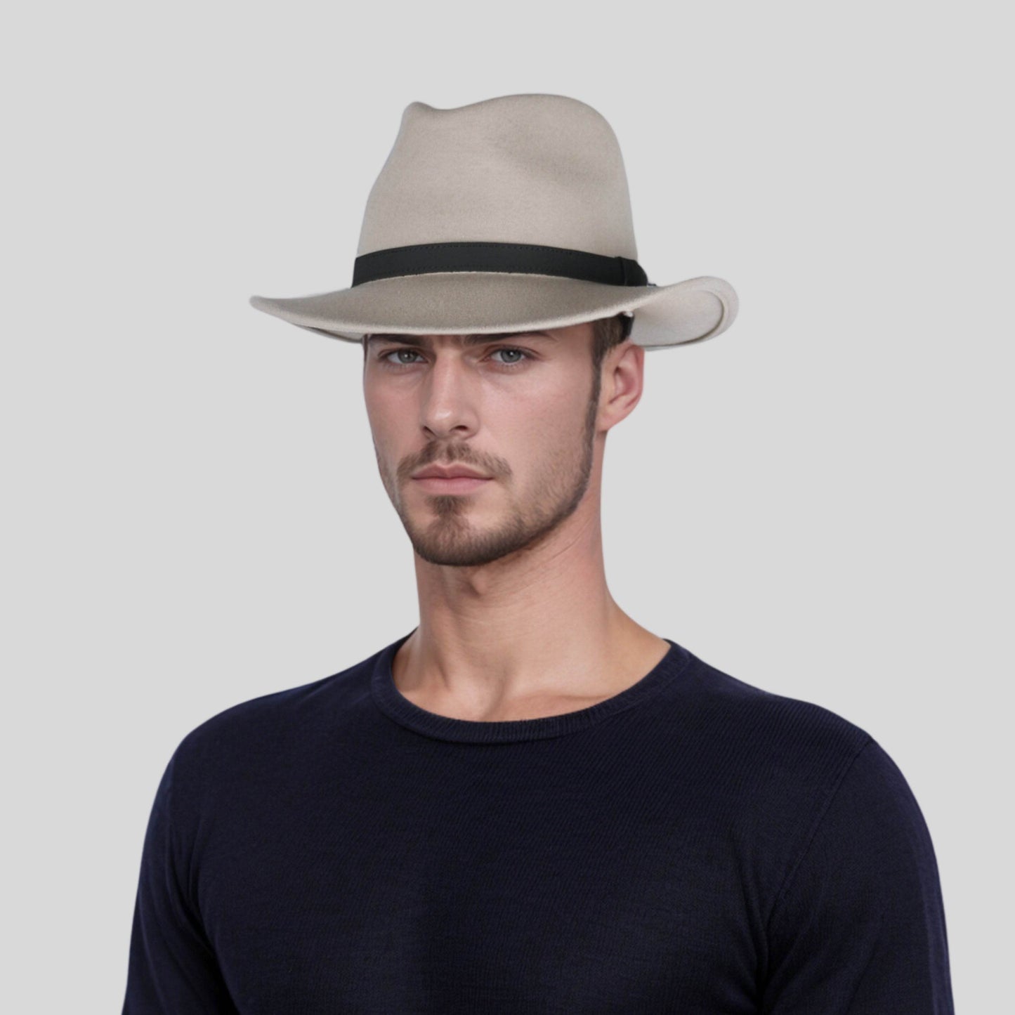 Wide Brim Classic Trilby Fedora Hat for Men & Women - hatsXcaps