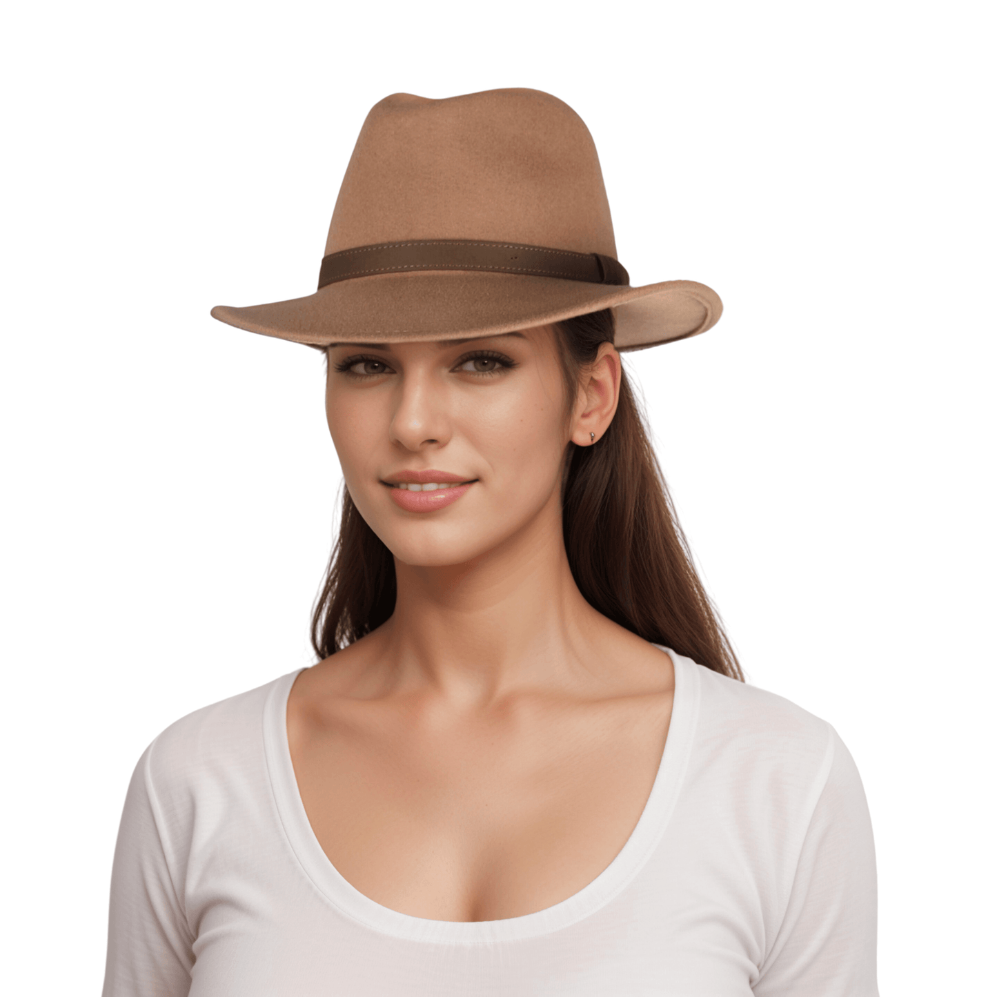 Wide Brim Classic Trilby Fedora Hat for Men & Women - hatsXcaps