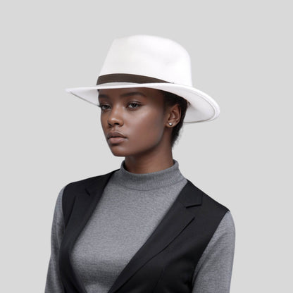 Wide Brim Classic Trilby Fedora Hat for Men & Women - hatsXcaps