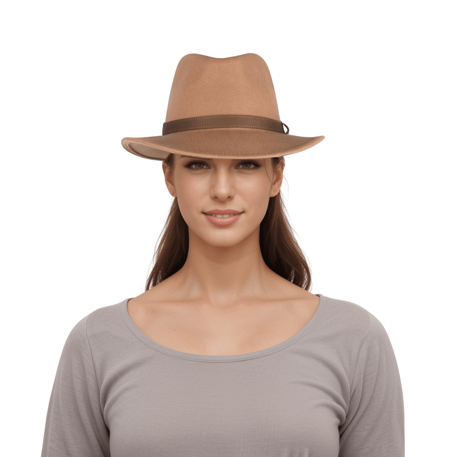 Wide Brim Classic Trilby Fedora Hat for Men & Women - hatsXcaps