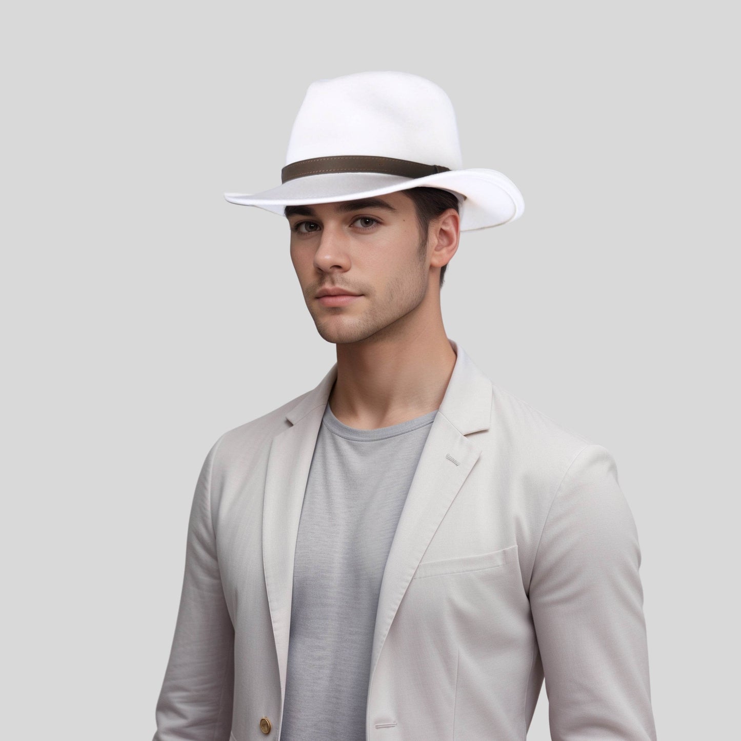 Wide Brim Classic Trilby Fedora Hat for Men & Women - hatsXcaps