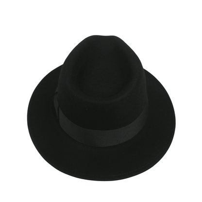 Classic Fedora Wide Brim Sweatband Hat for Men & Women - hatsXcaps