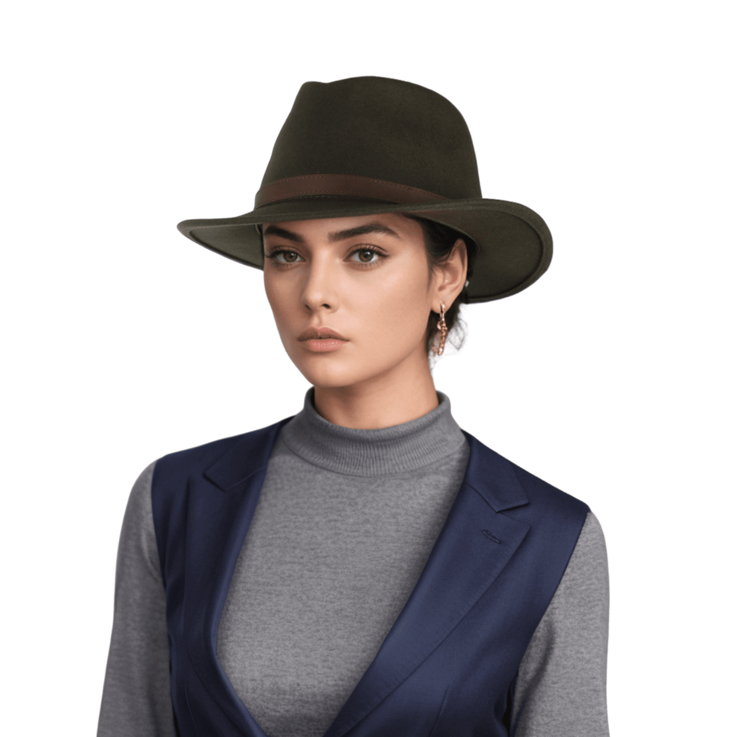 Wide Brim Classic Trilby Fedora Hat for Men & Women - hatsXcaps