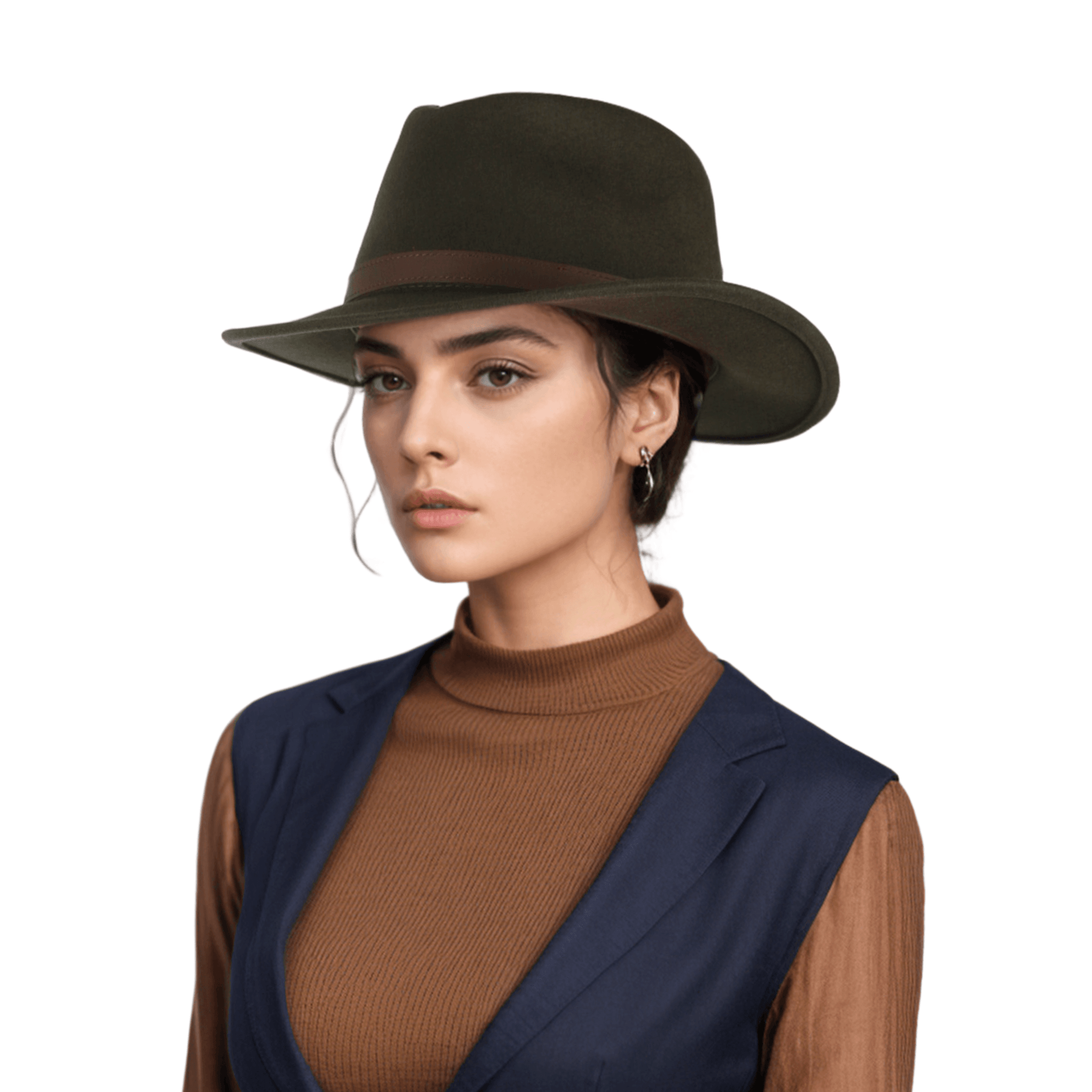 Wide Brim Classic Trilby Fedora Hat for Men & Women - hatsXcaps