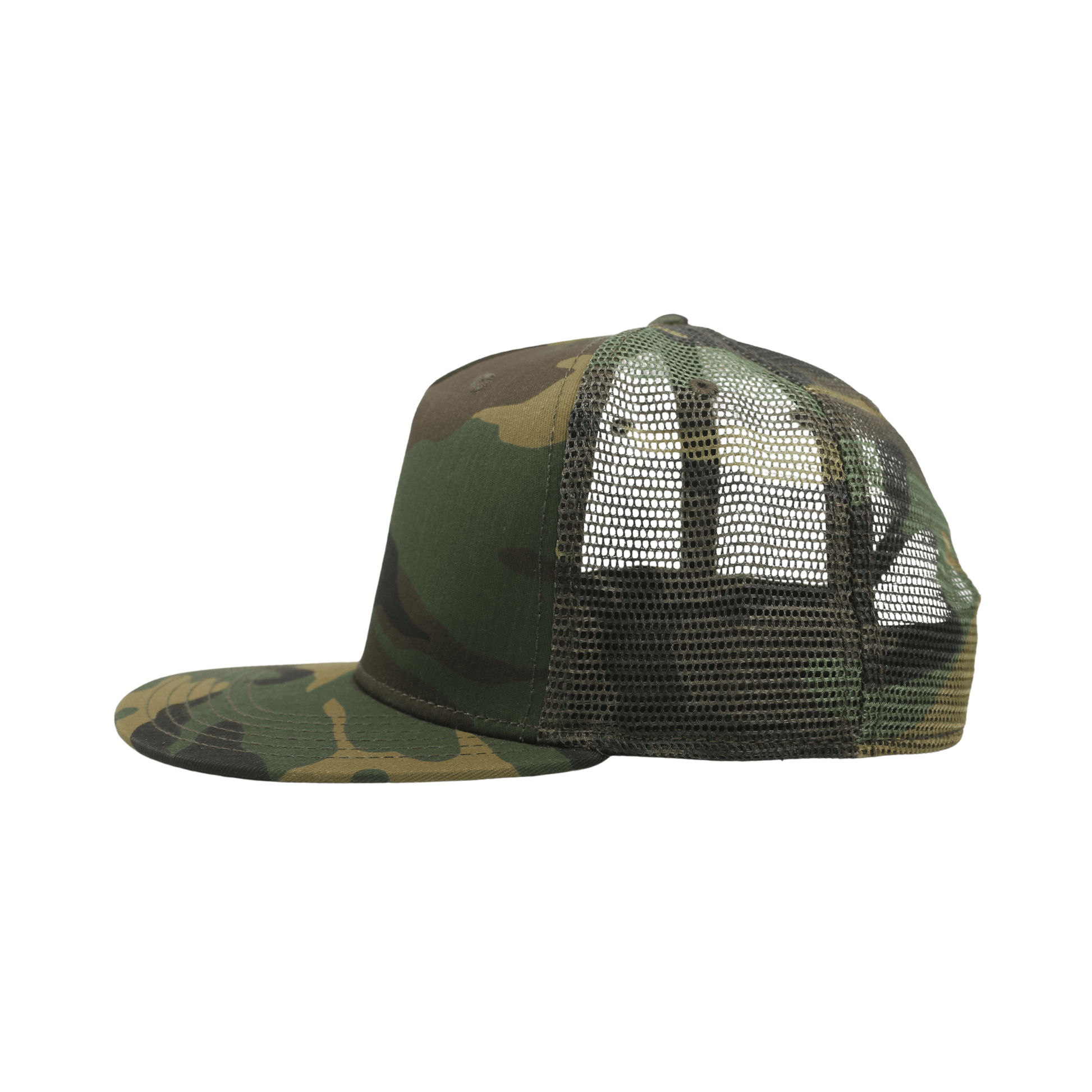 Unisex Half Mesh Cotton Trucker Baseball Cap - hatsXcaps