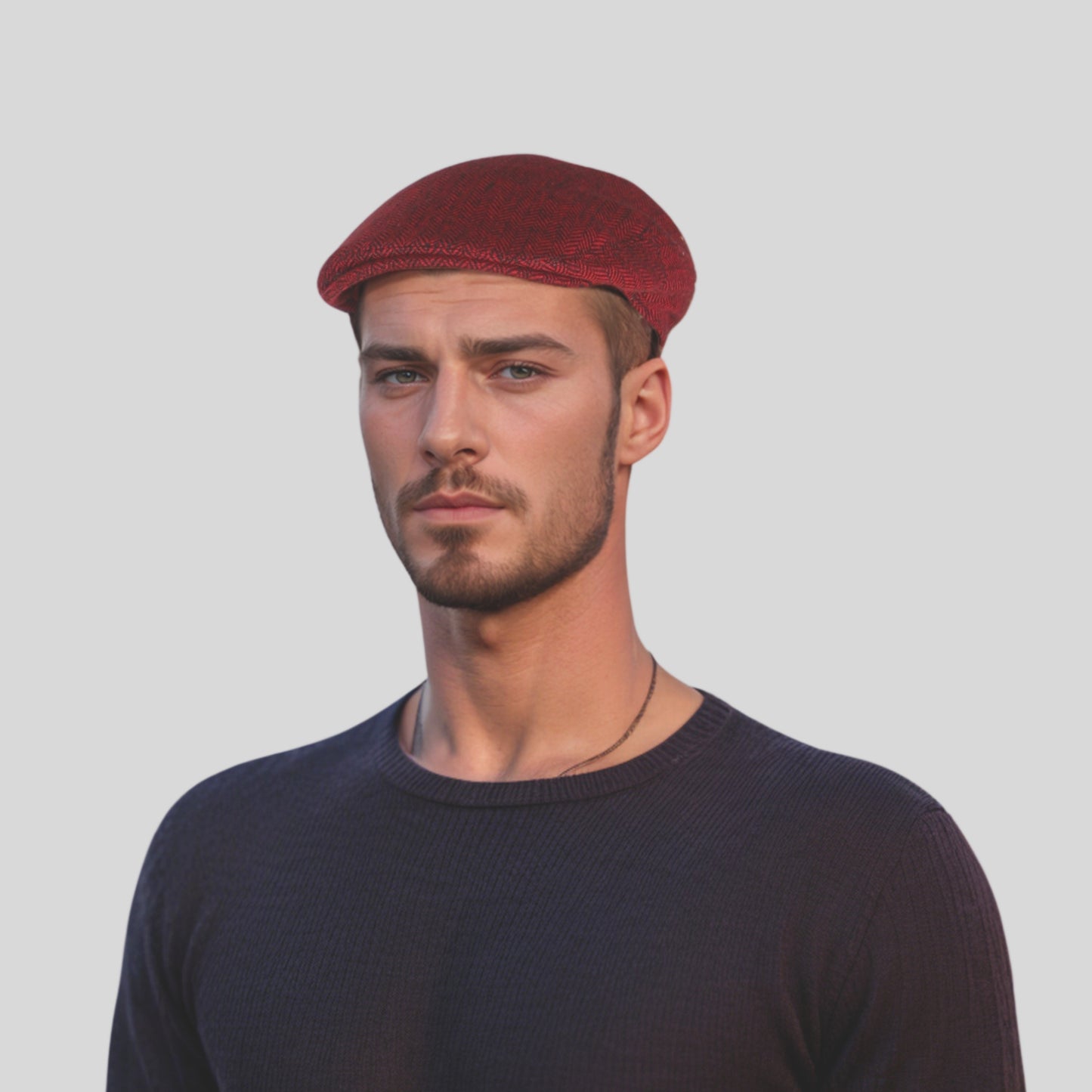 Unisex Wool Herringbone Gatsby Flat Cap - hatsXcaps
