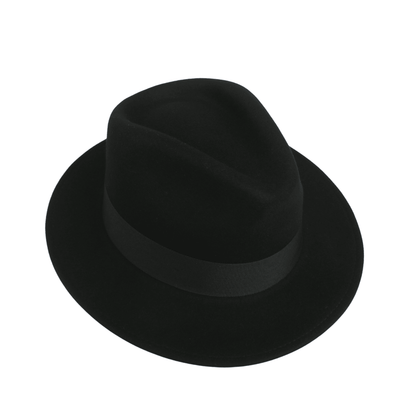 Classic Fedora Wide Brim Sweatband Hat for Men & Women - hatsXcaps
