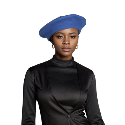 100% Wool Beret Women's Classic Solid Colour French Beret Hat - hatsXcaps