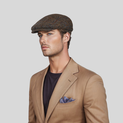 Unisex Scottish Classic Plaid Ivy Wool Flat Cap - hatsXcaps