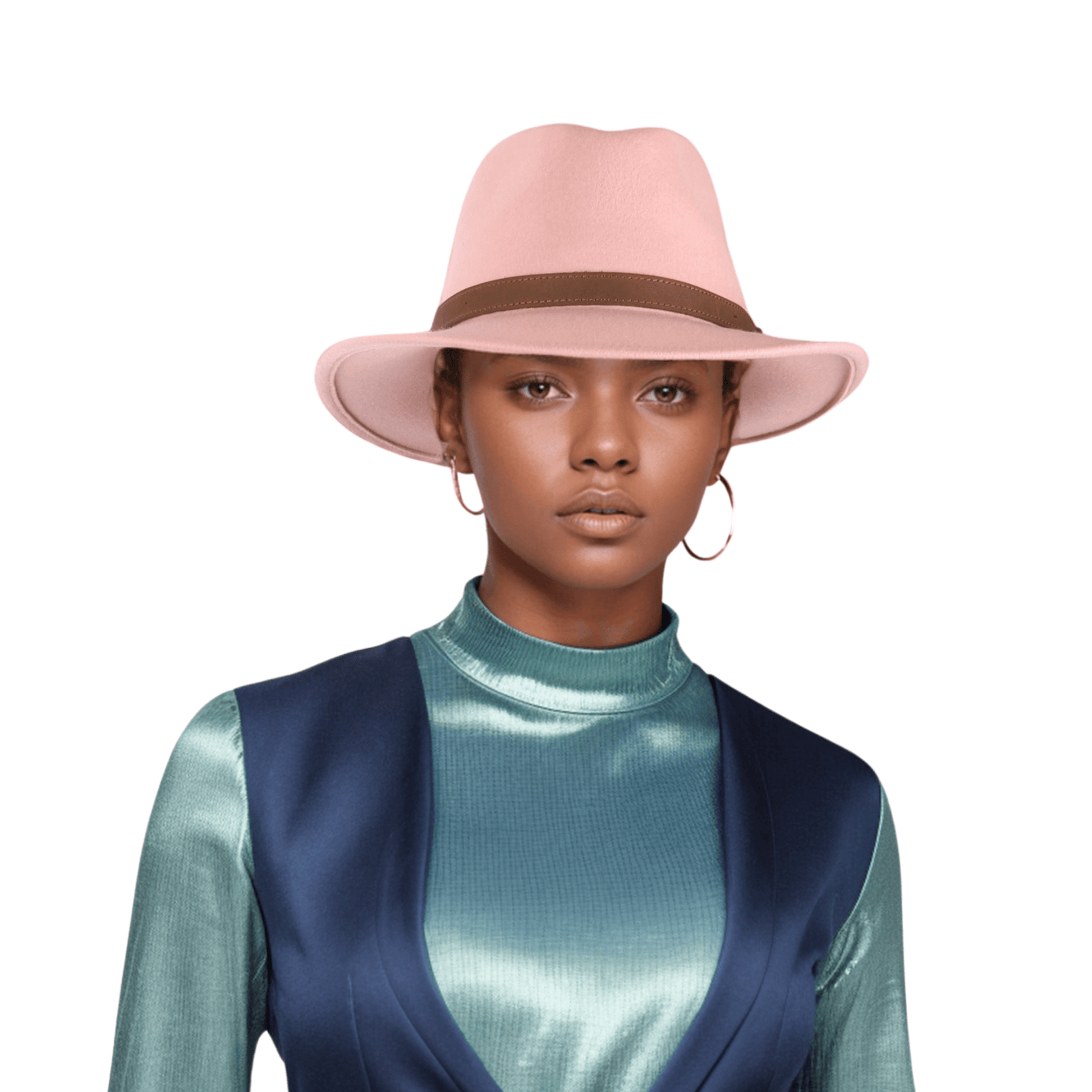 Wide Brim Classic Trilby Fedora Hat for Men & Women - hatsXcaps