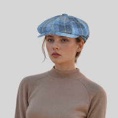 100% Scottish Wool Newsboy Flat Newsboy Cap for Men & Women - hatsXcaps