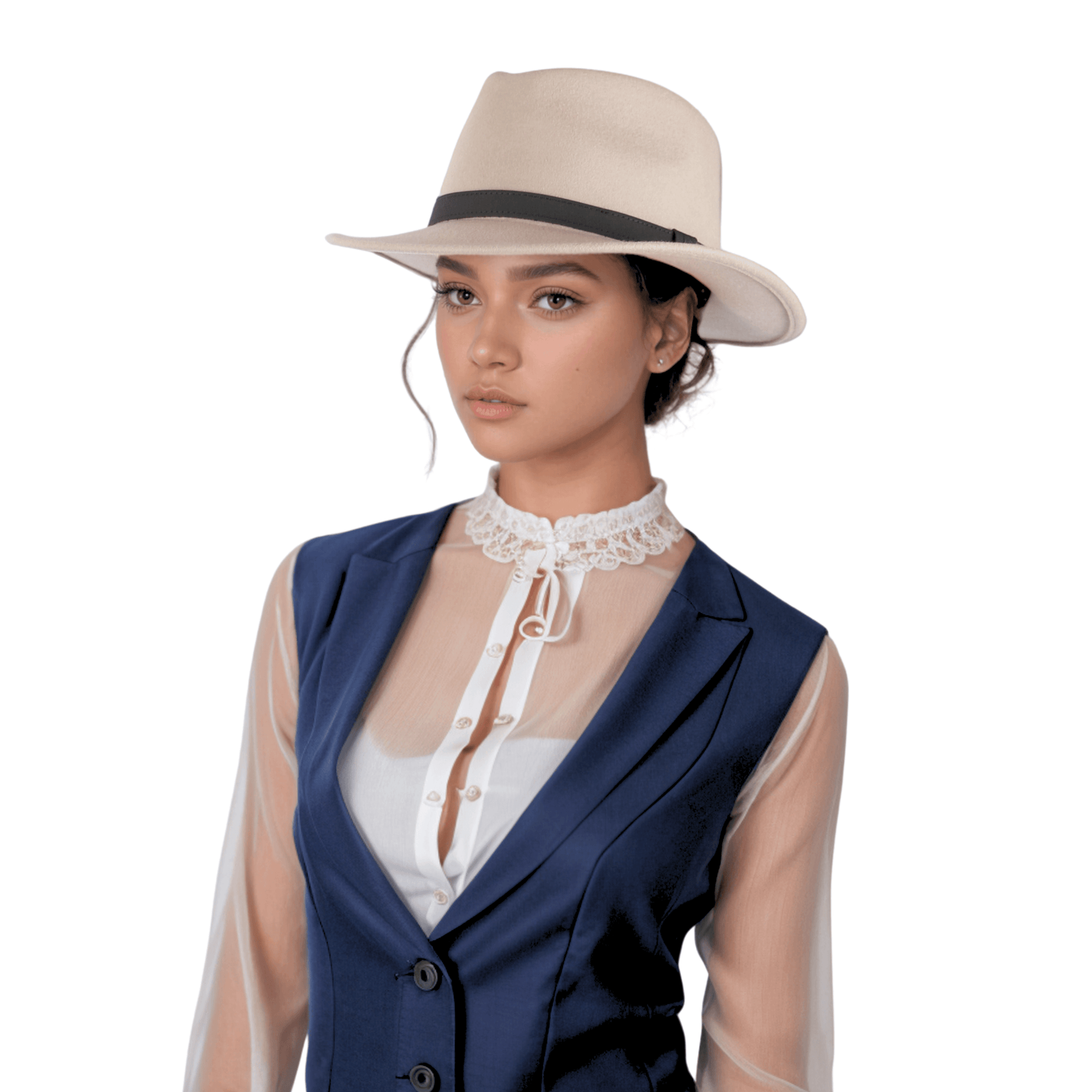 Wide Brim Classic Trilby Fedora Hat for Men & Women - hatsXcaps