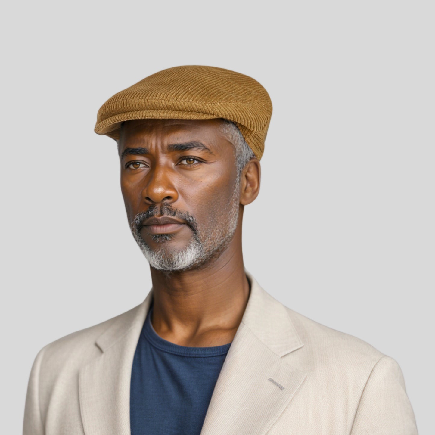 Unisex Cotton Corduroy Flat Cap for Men and Women - hatsXcaps