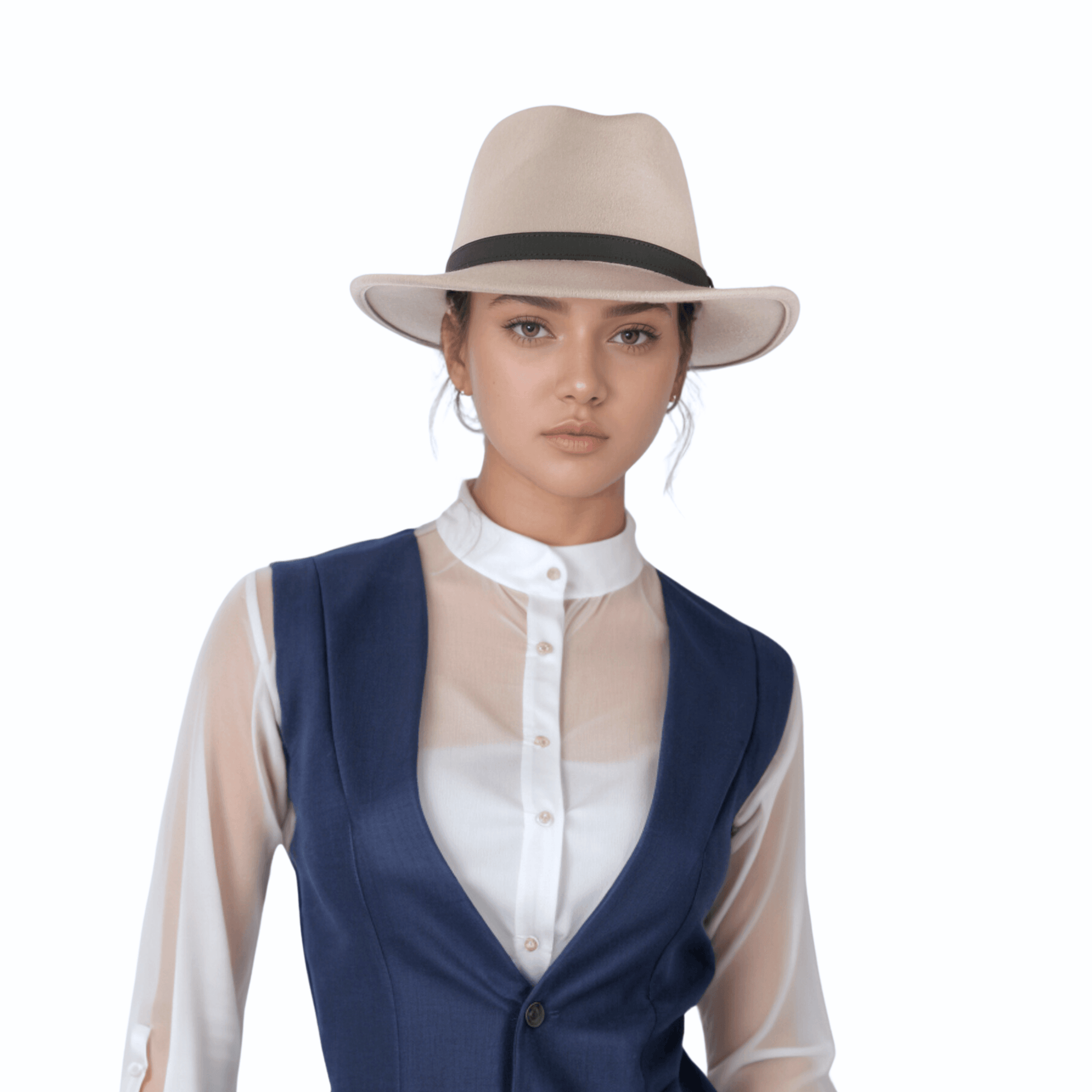 Wide Brim Classic Trilby Fedora Hat for Men & Women - hatsXcaps