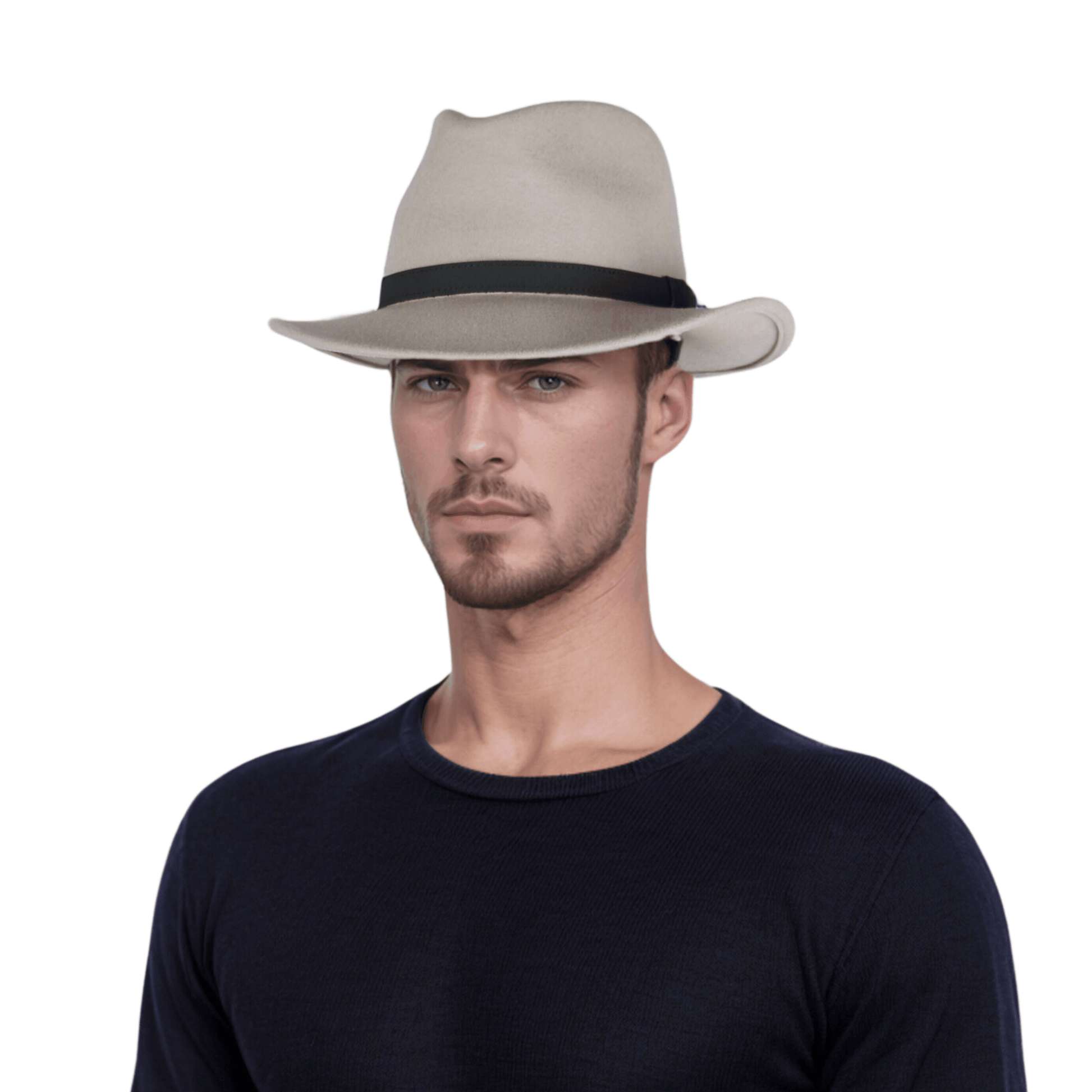 Wide Brim Classic Trilby Fedora Hat for Men & Women - hatsXcaps