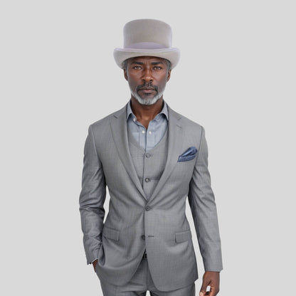Wool felt Top Hats for Men Removable Feather High Crown - hatsXcaps
