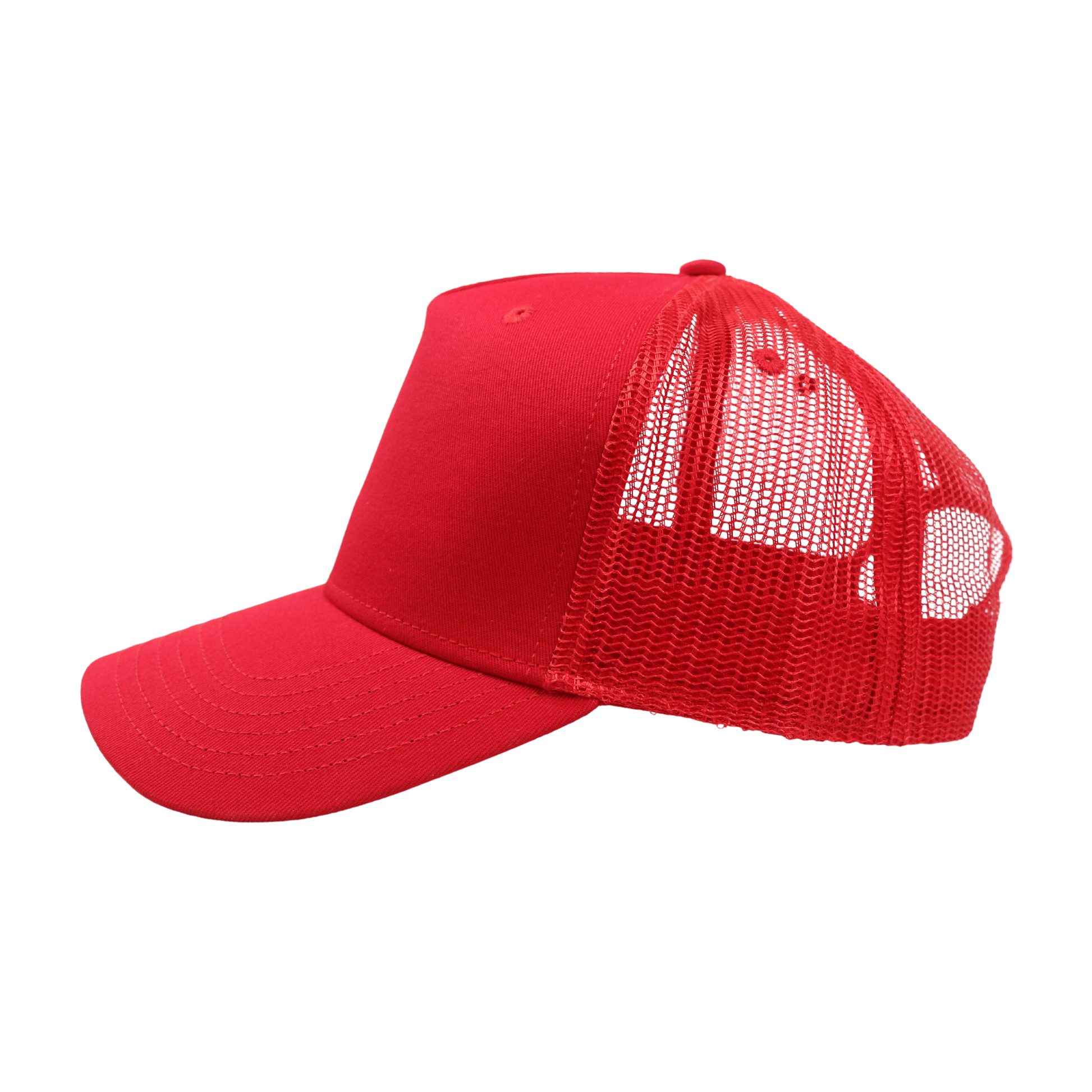 Unisex Half Mesh Cotton Trucker Baseball Cap - hatsXcaps