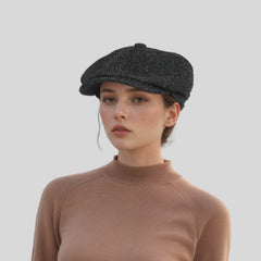 Scottish Wool Baker Boy Men's Flat Cap Fashionable - hatsXcaps