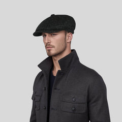 Scottish Wool Baker Boy Men's Flat Cap Fashionable - hatsXcaps