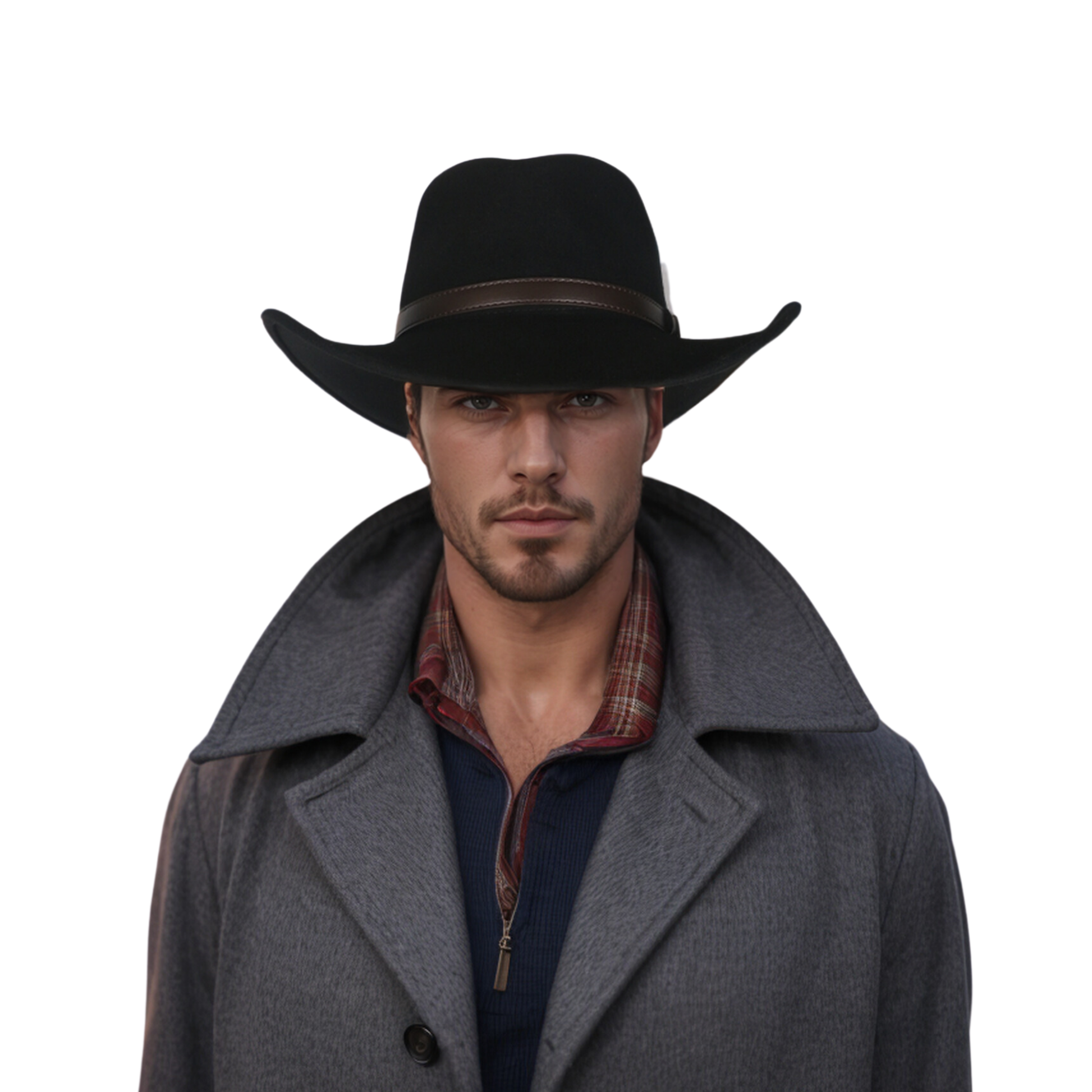 100% Pure Wool Cowboy Hats for Men and Women - hatsXcaps