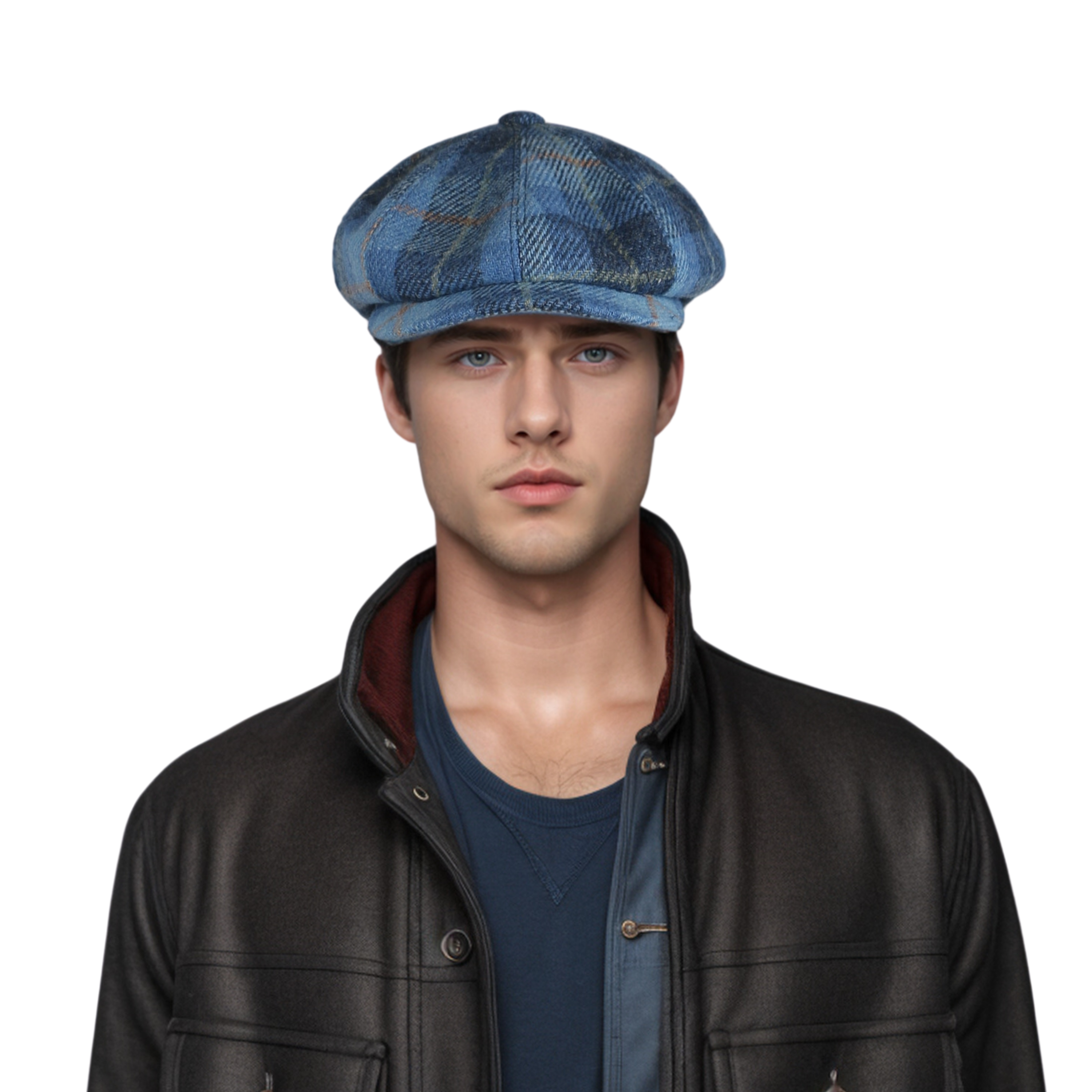 100% Scottish Wool Newsboy Flat Newsboy Cap for Men & Women - hatsXcaps