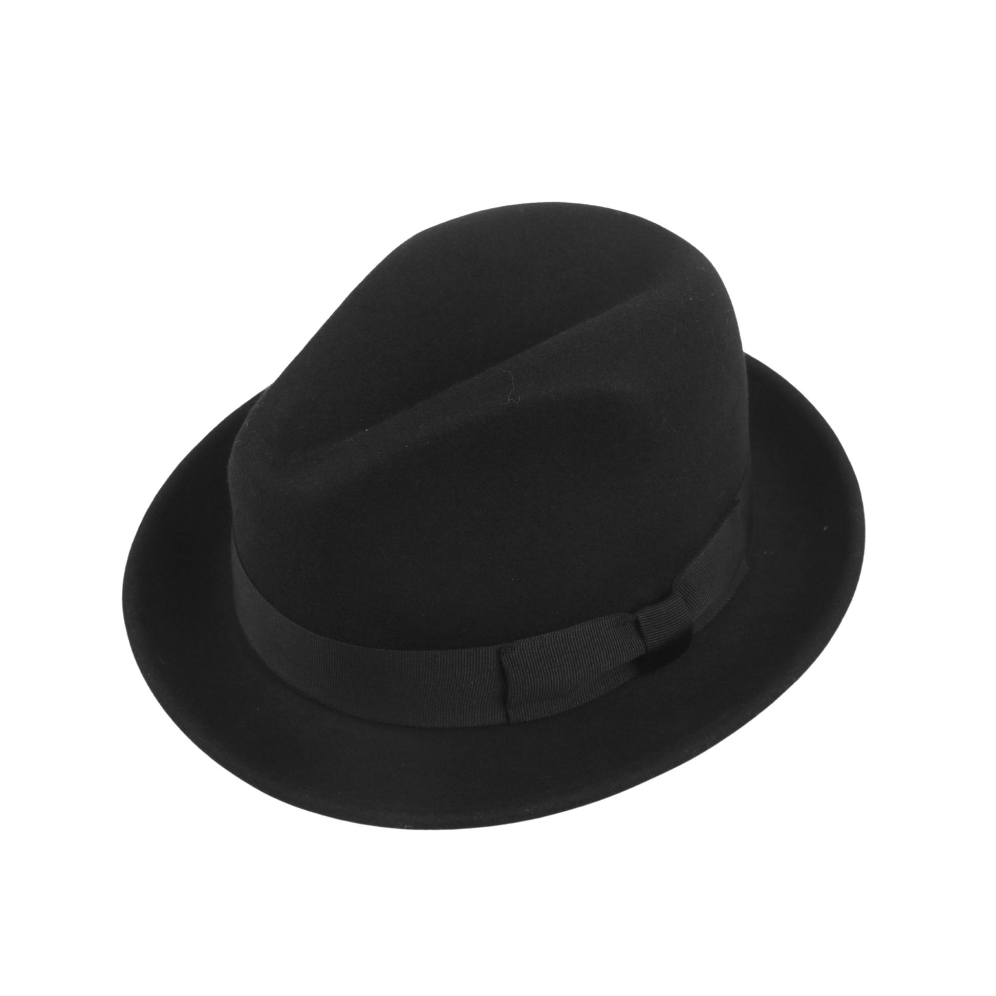 100% Wool Felt Felt Trilby Hat for Men & Women - hatsXcaps