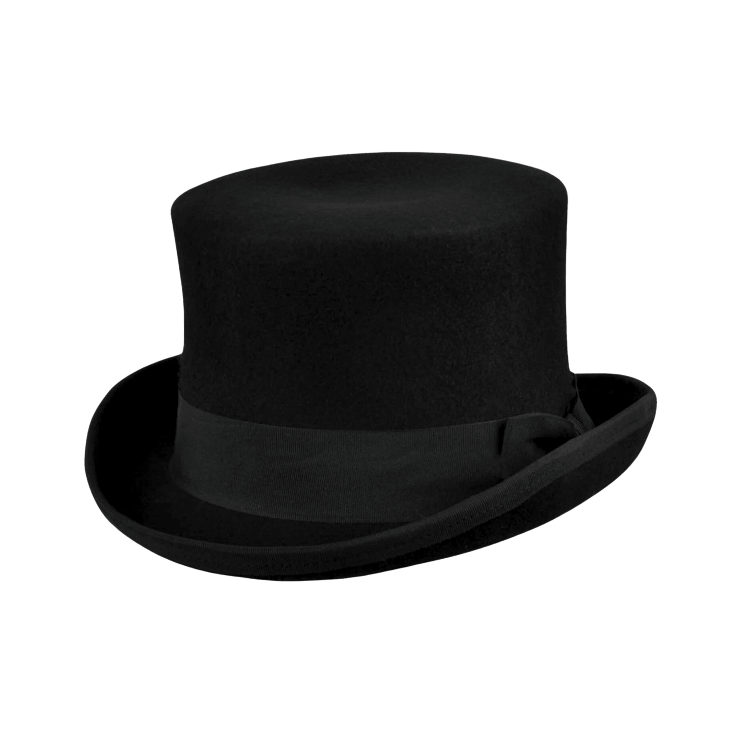 Victorian Style Wool Felt Crushable Top Hat for Men & Women - hatsXcaps